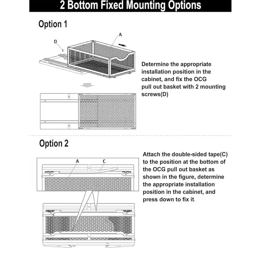 OPEN BOX Pull‎ out Cabinet Organizer (WHITE)